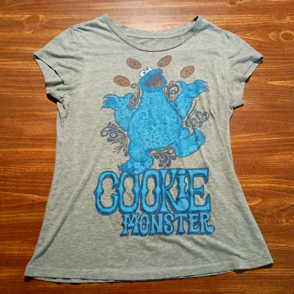 COOKIE MONSTER T-SHIRT - Small // Sesame Street Artist Series Tee Shirt Muppets - Picture 1 of 6